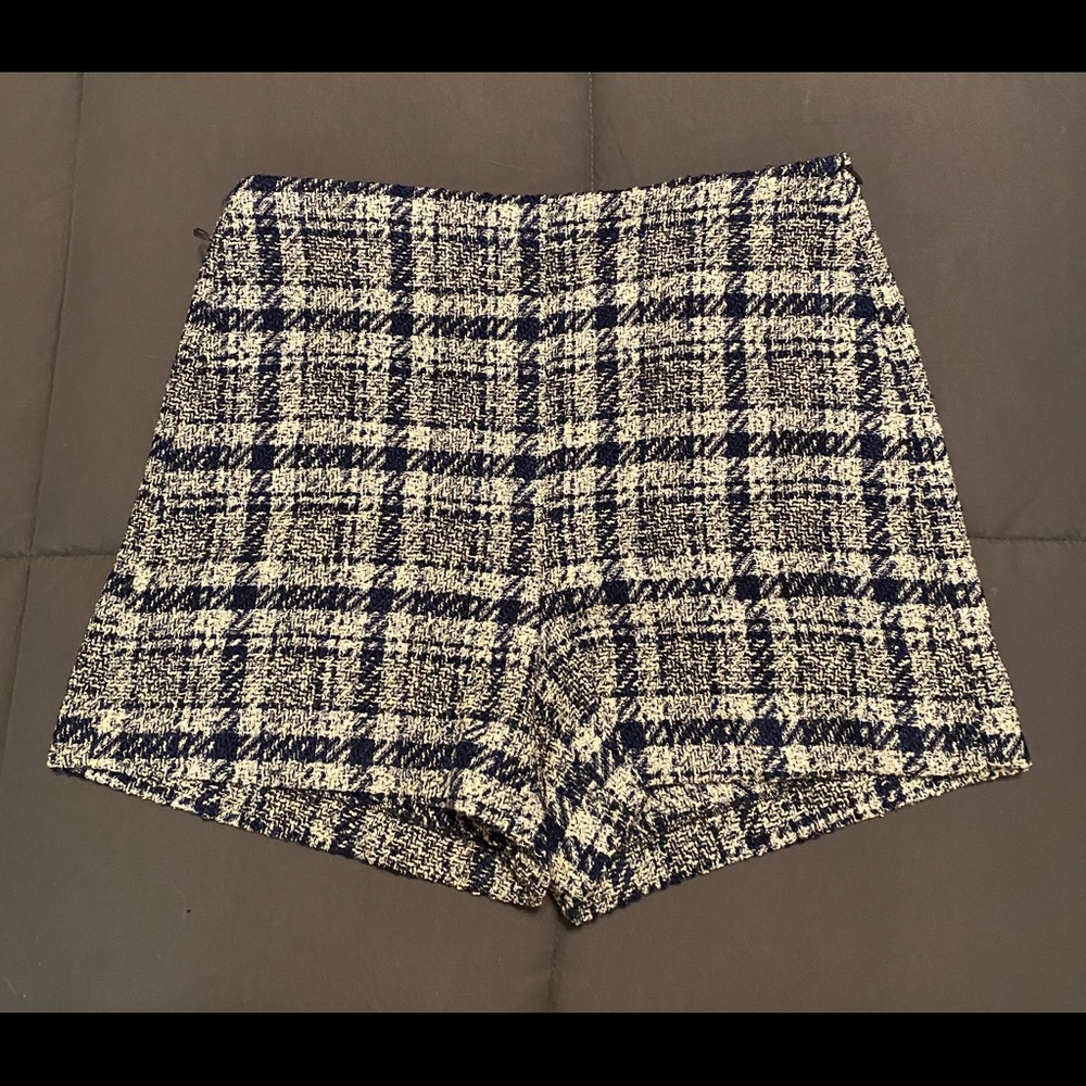 Blue and White Shorts.